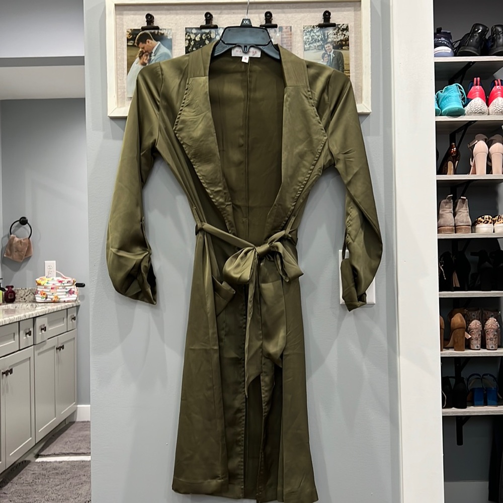 Green Satin Outerwear